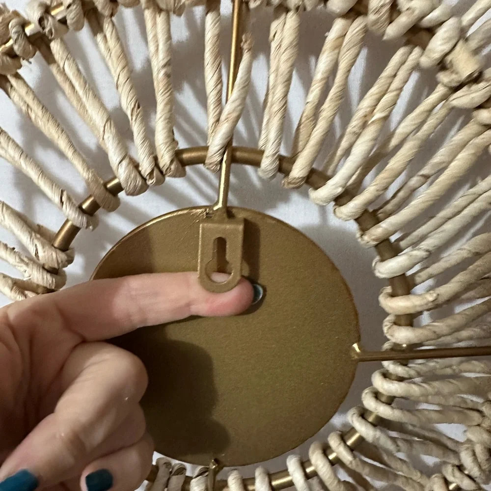 Bohemian style mirror, 17 1/2”